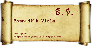 Bosnyák Viola névjegykártya